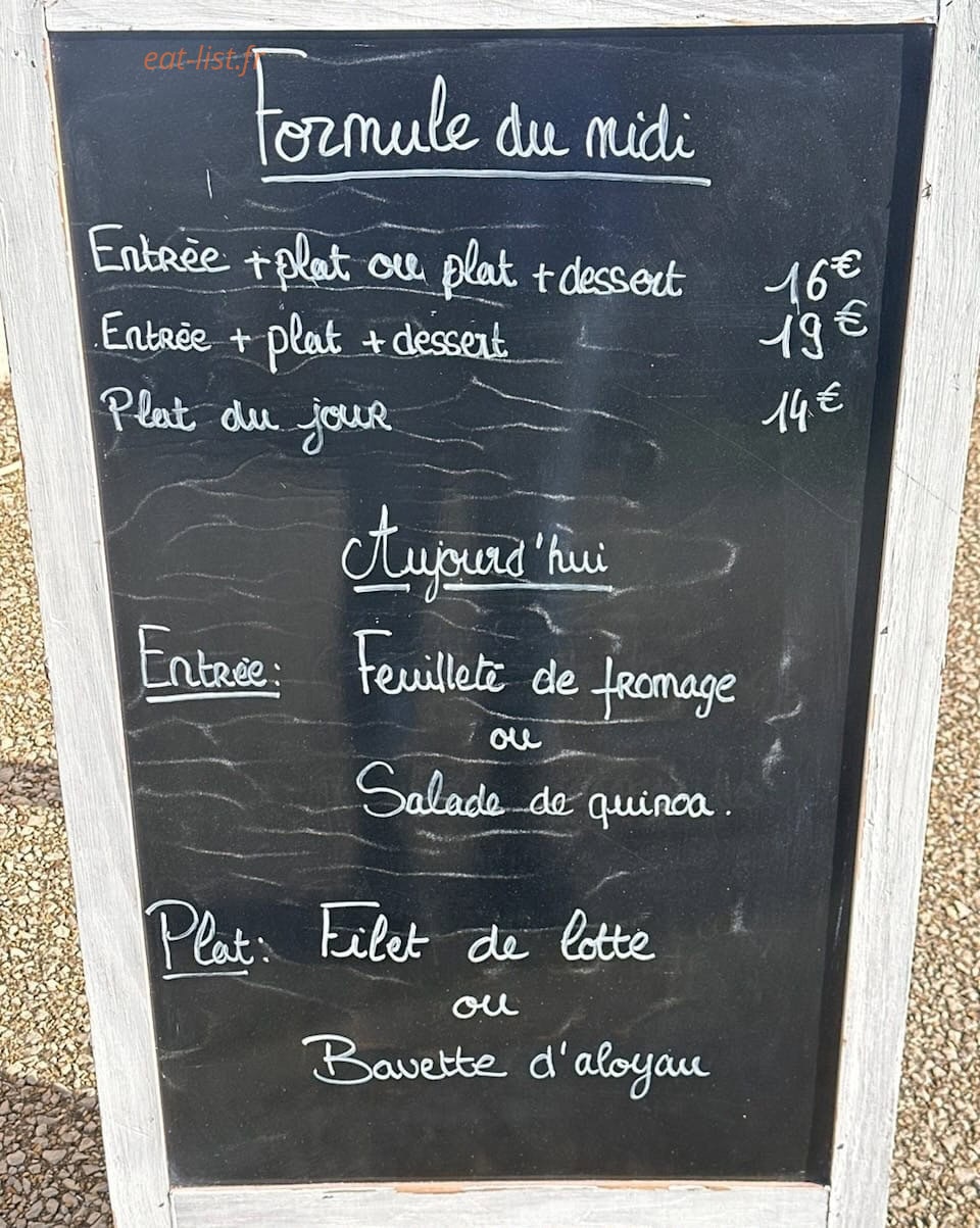 Bistrot Deroo — carte page 1