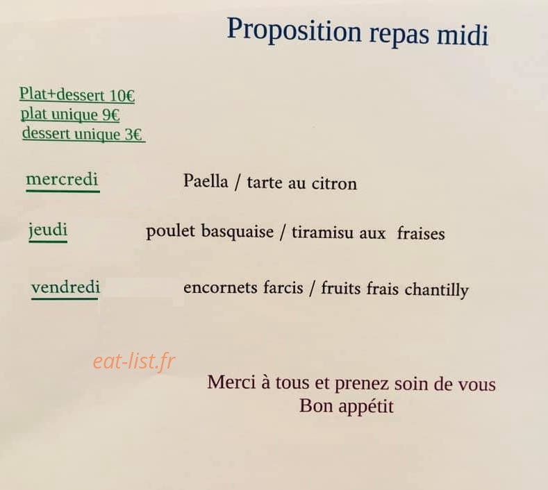 Chez Florent — carte page 1