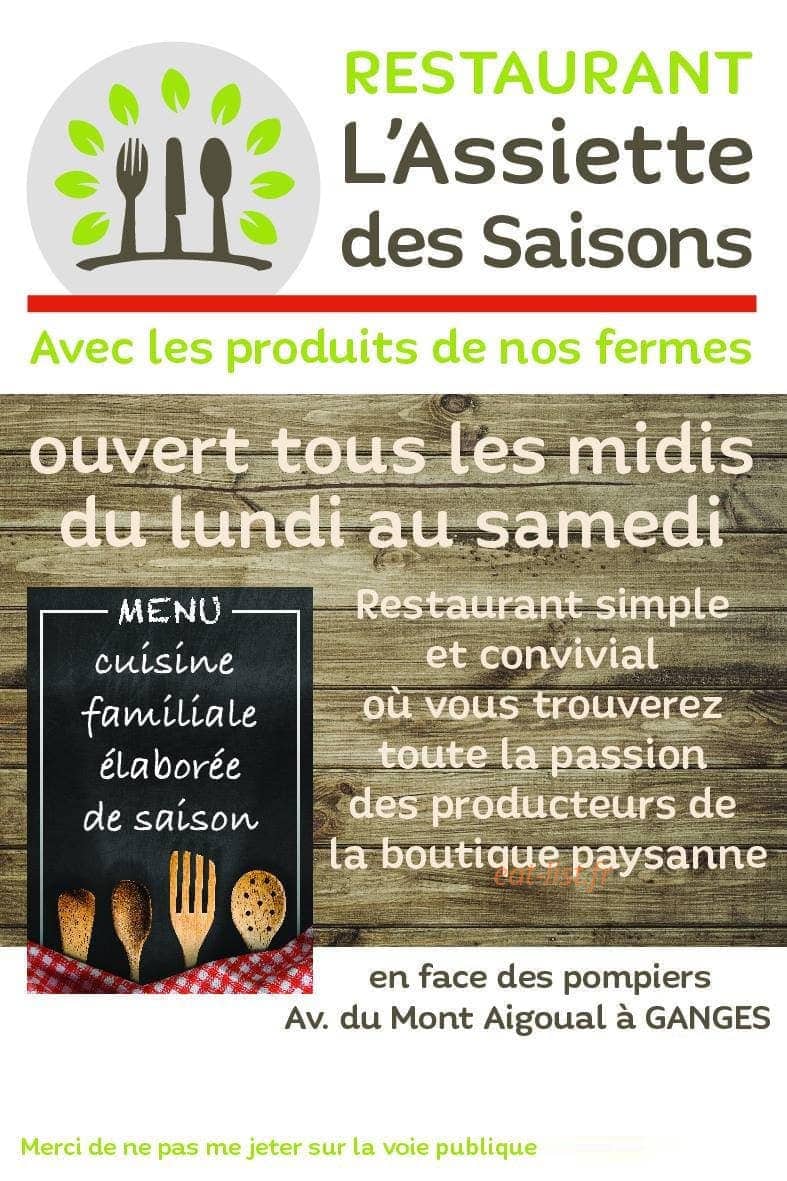 L'Assiette des Saisons — carte page 1