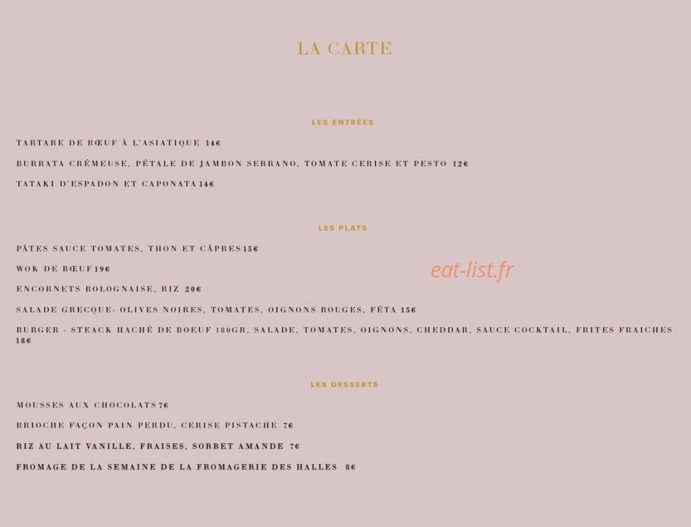 Bien Venu — carte page 1