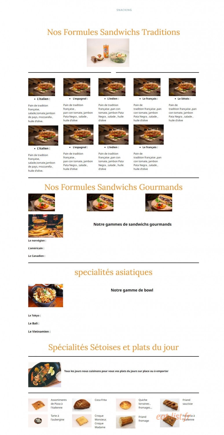 Boulangerie du Théâtre — carte page 4