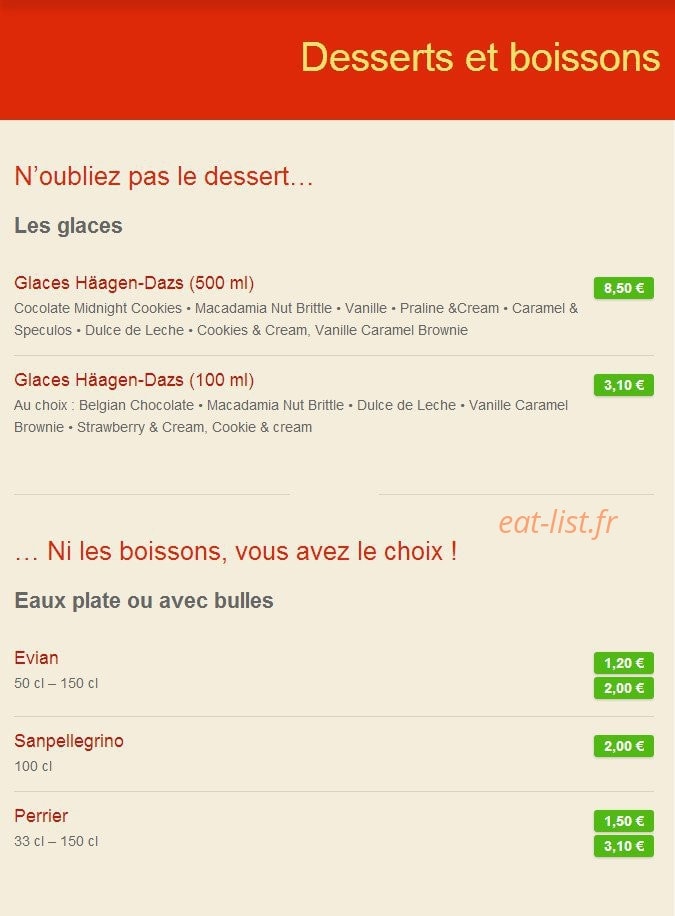 Brasserie Pizzeria l'Alliance — carte page 6