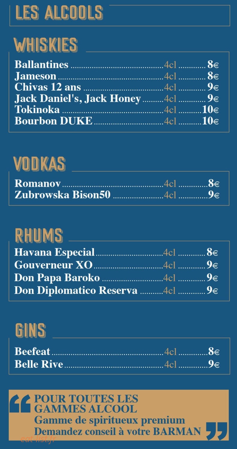 Café de la Place — carte page 15
