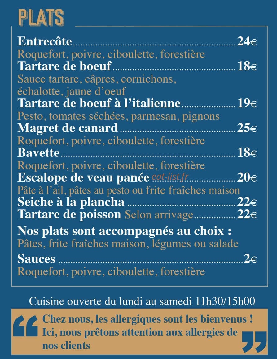 Café de la Place — carte page 2
