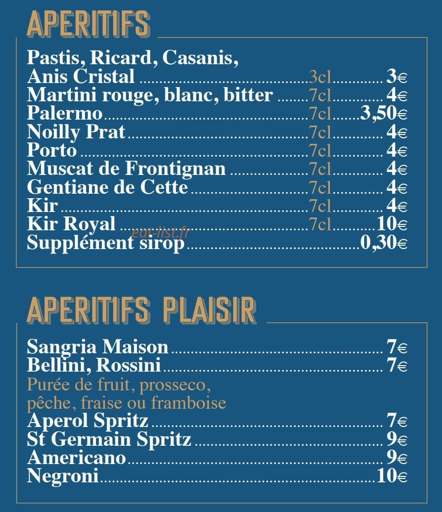 Café de la Place — carte page 12
