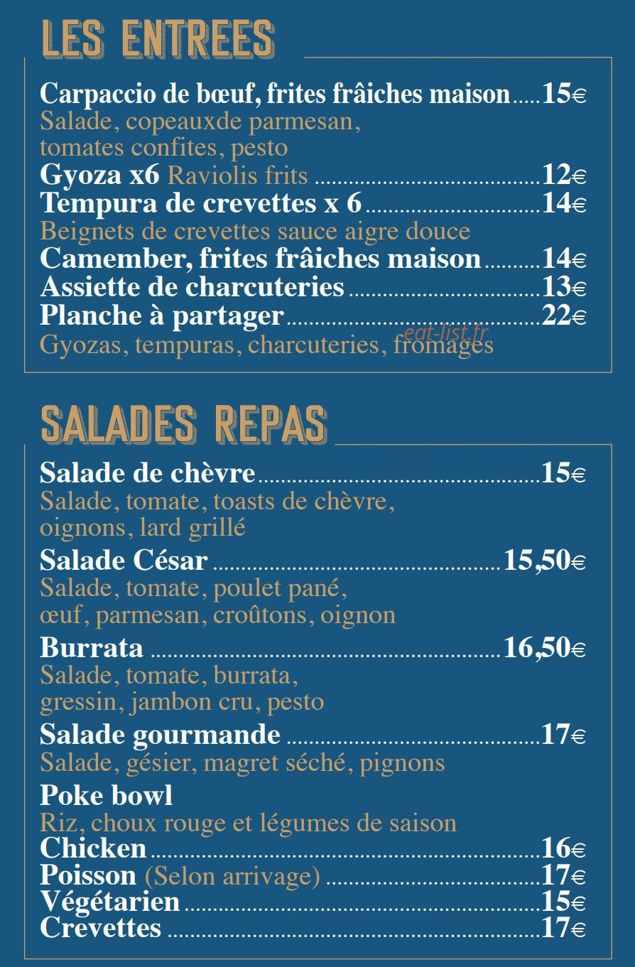 Café de la Place — carte page 1