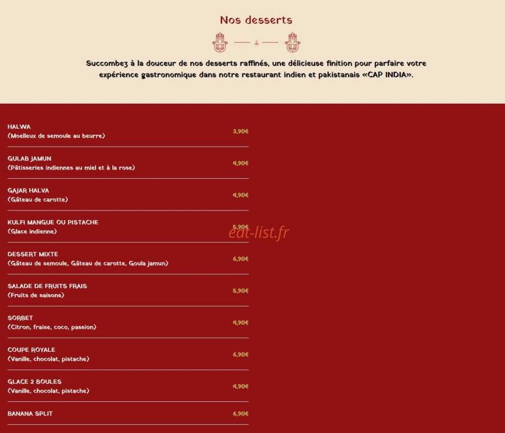 Cap India — carte page 16