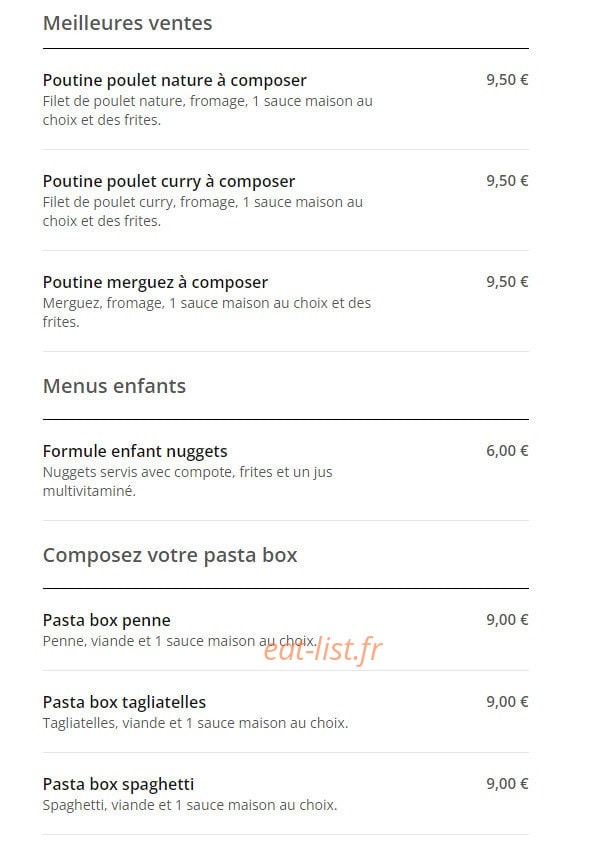 Choc eat — carte page 1