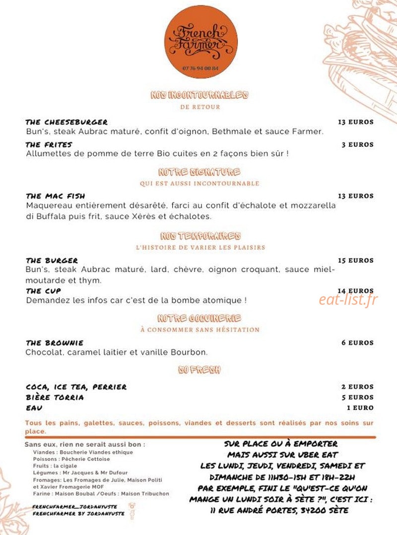 French Farmer — carte page 1