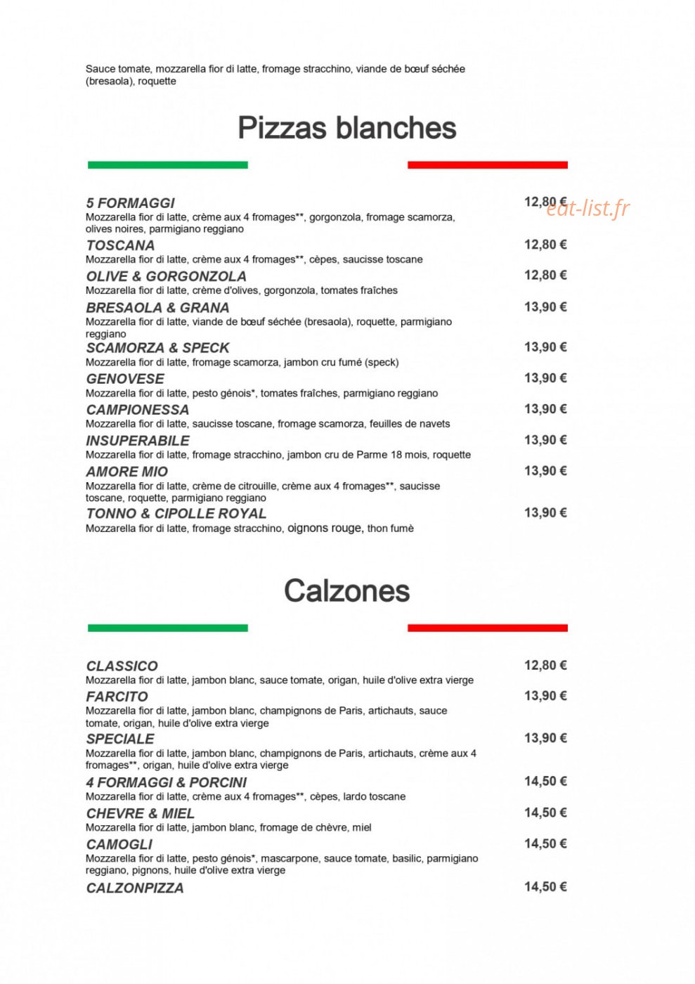 Il Pizzaiolo — carte page 5