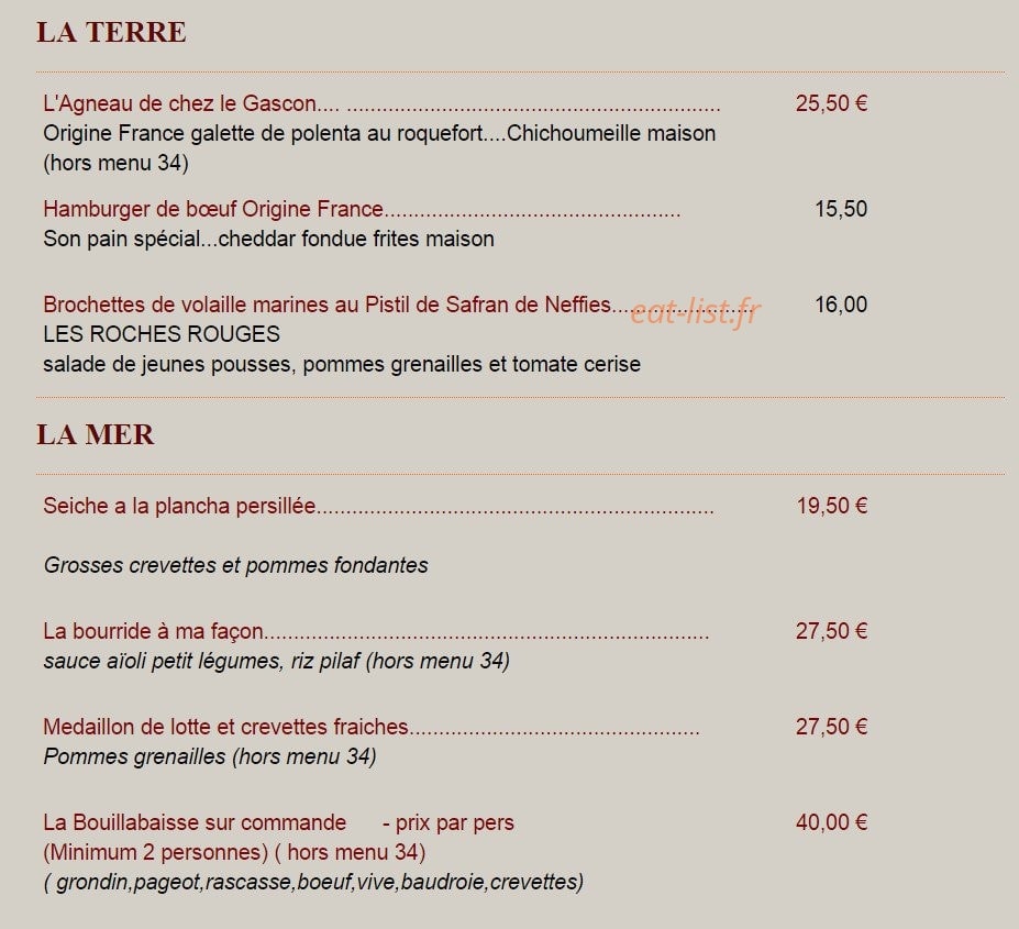 L’Oranger — carte page 2