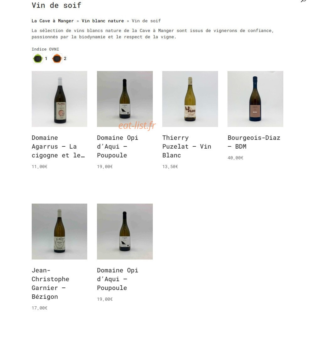 La cave à Manger — carte page 6
