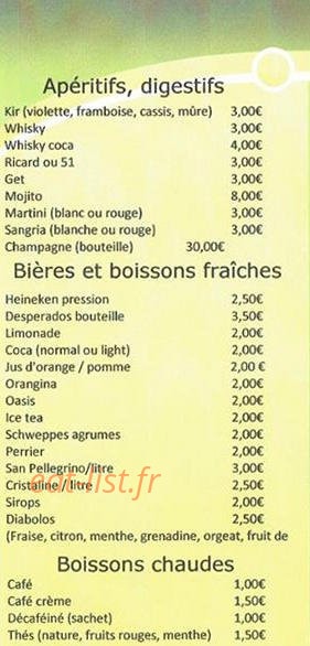 La Guinguette de Peyne — carte page 6