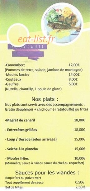 La Guinguette de Peyne — carte page 3