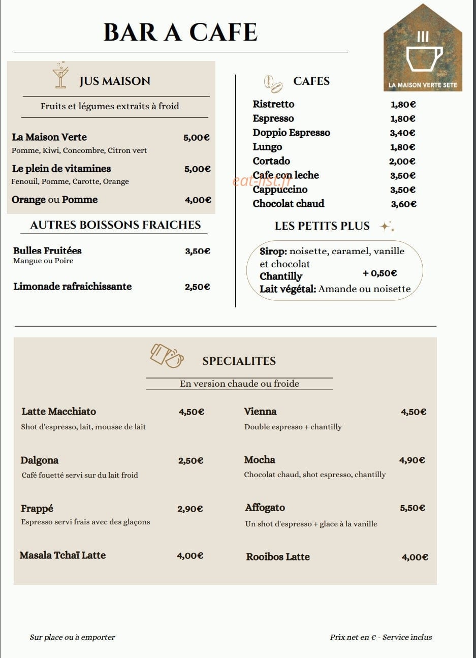 La Maison Verte — carte page 4