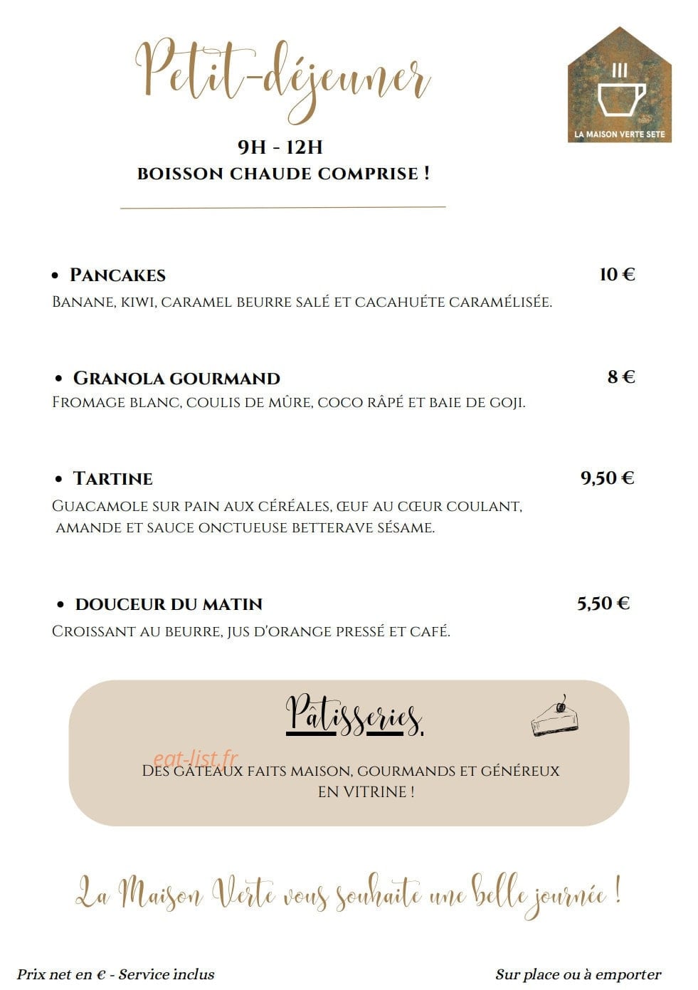 La Maison Verte — carte page 2
