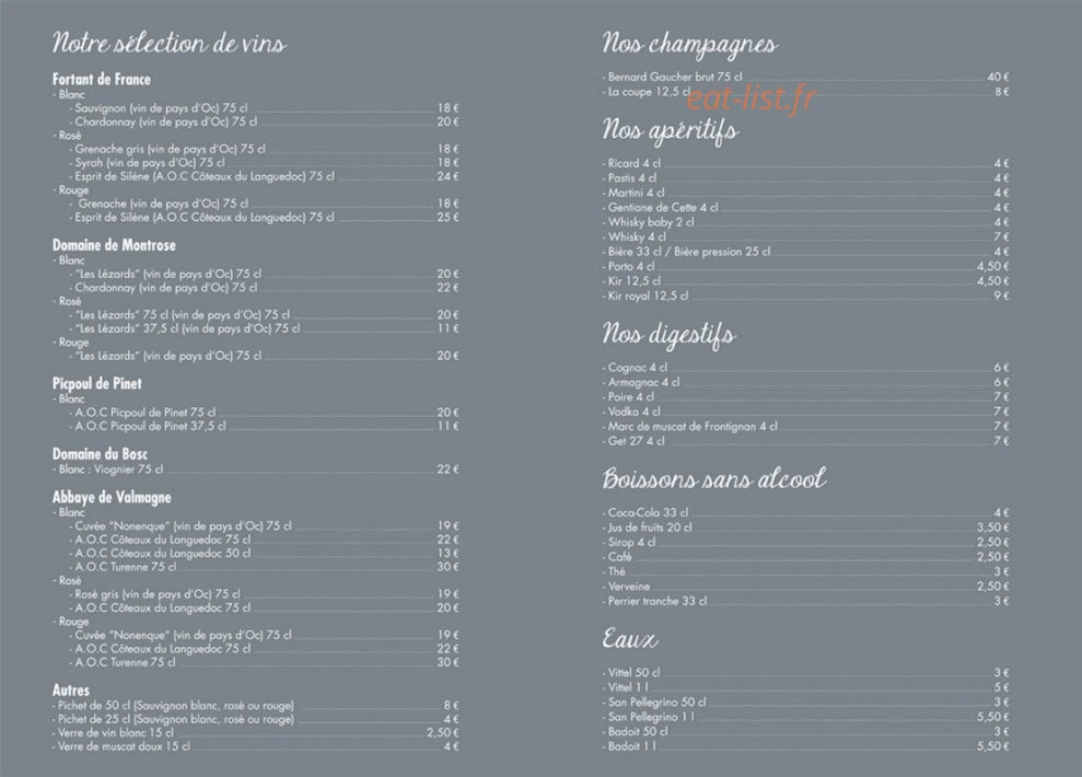 La Méditerranéenne — carte page 2