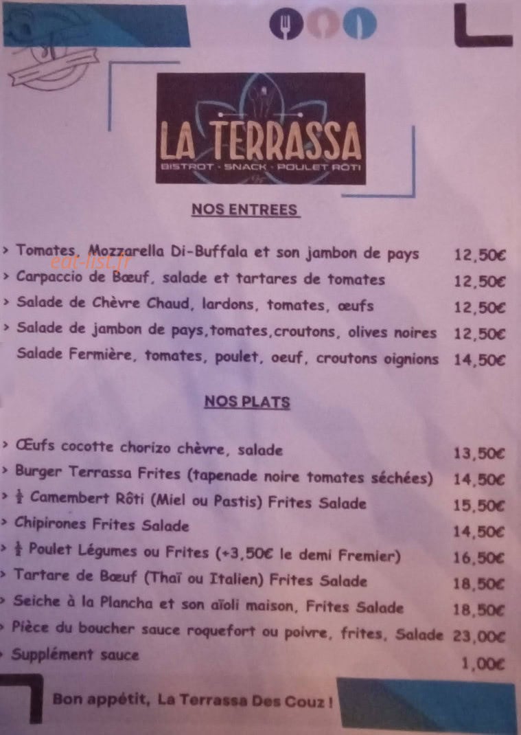 La Terrassa — carte page 1