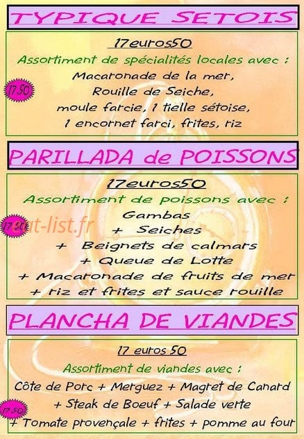 Le Bistrot de l'Horloge — carte page 3