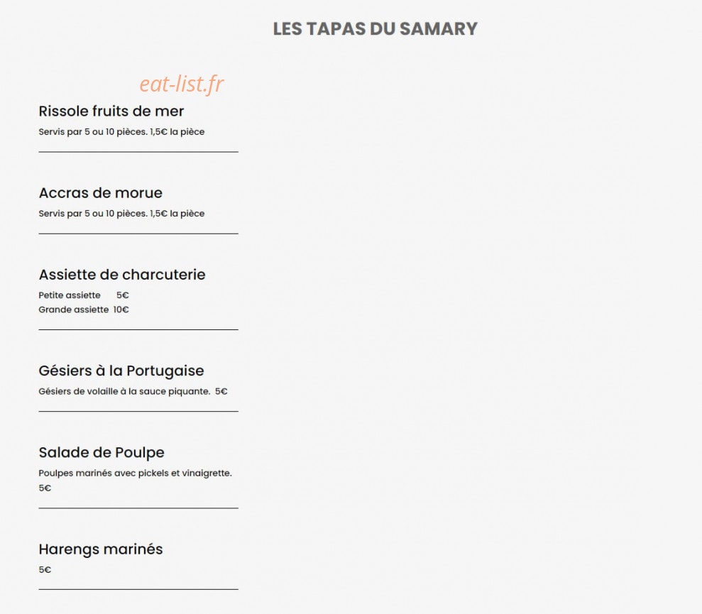 Le Samary — carte page 1