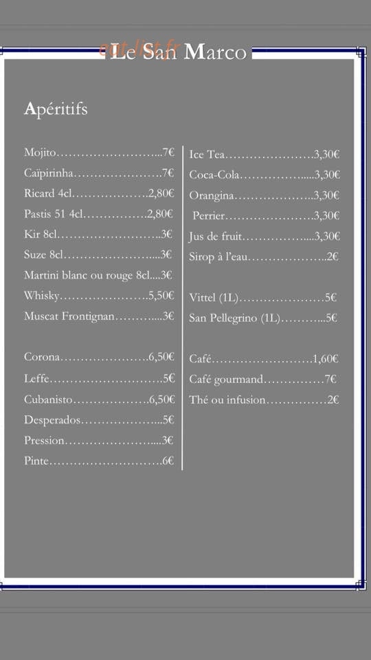 Le San Marco — carte page 9