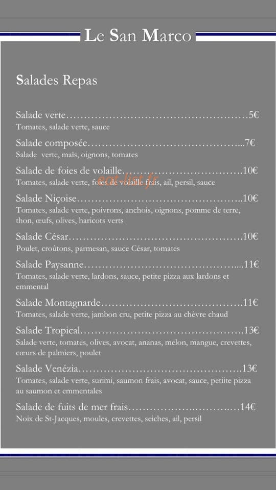 Le San Marco — carte page 2