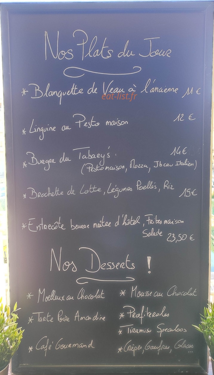 Le Tabary's — carte page 1