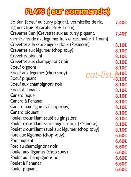 Phi Long Plats À Emporter — carte page 3