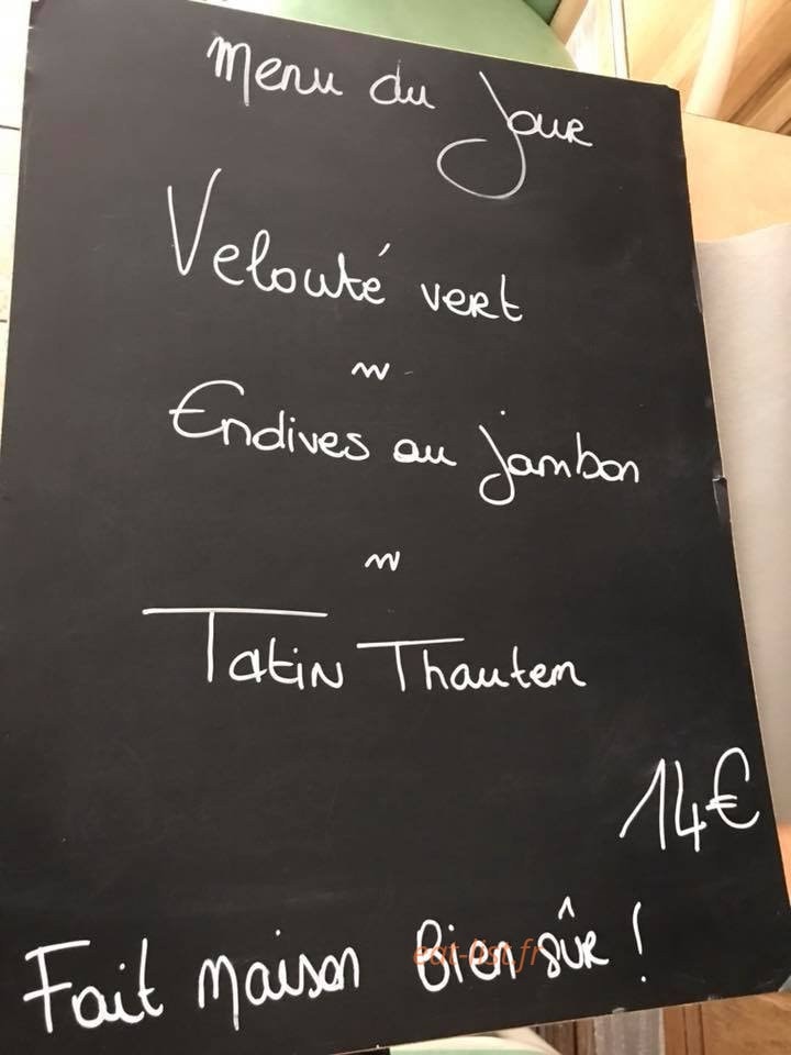 Restaurant le Thautem — carte page 1