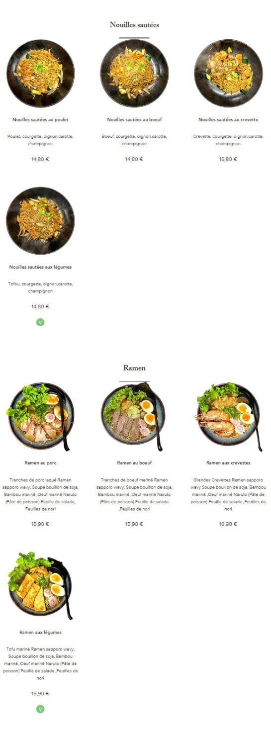 Sakura House — carte page 9