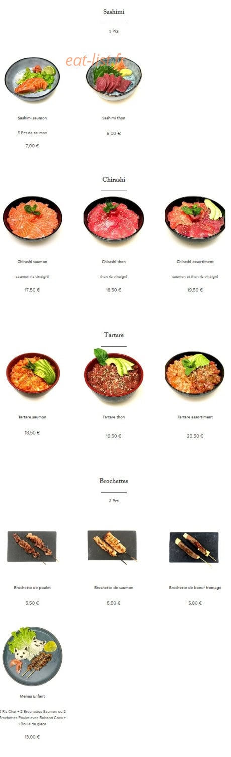 Sakura House — carte page 8