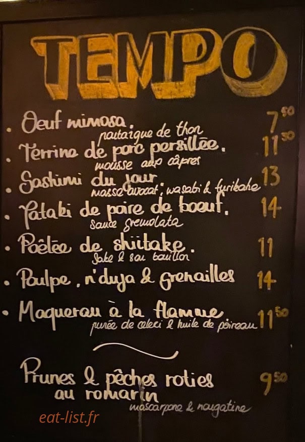 Tempo — carte page 1