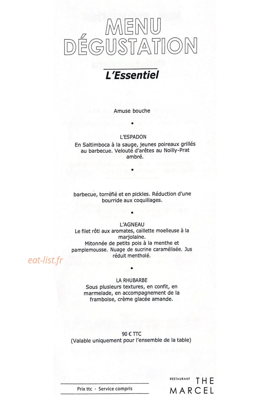 The Marcel — carte page 4