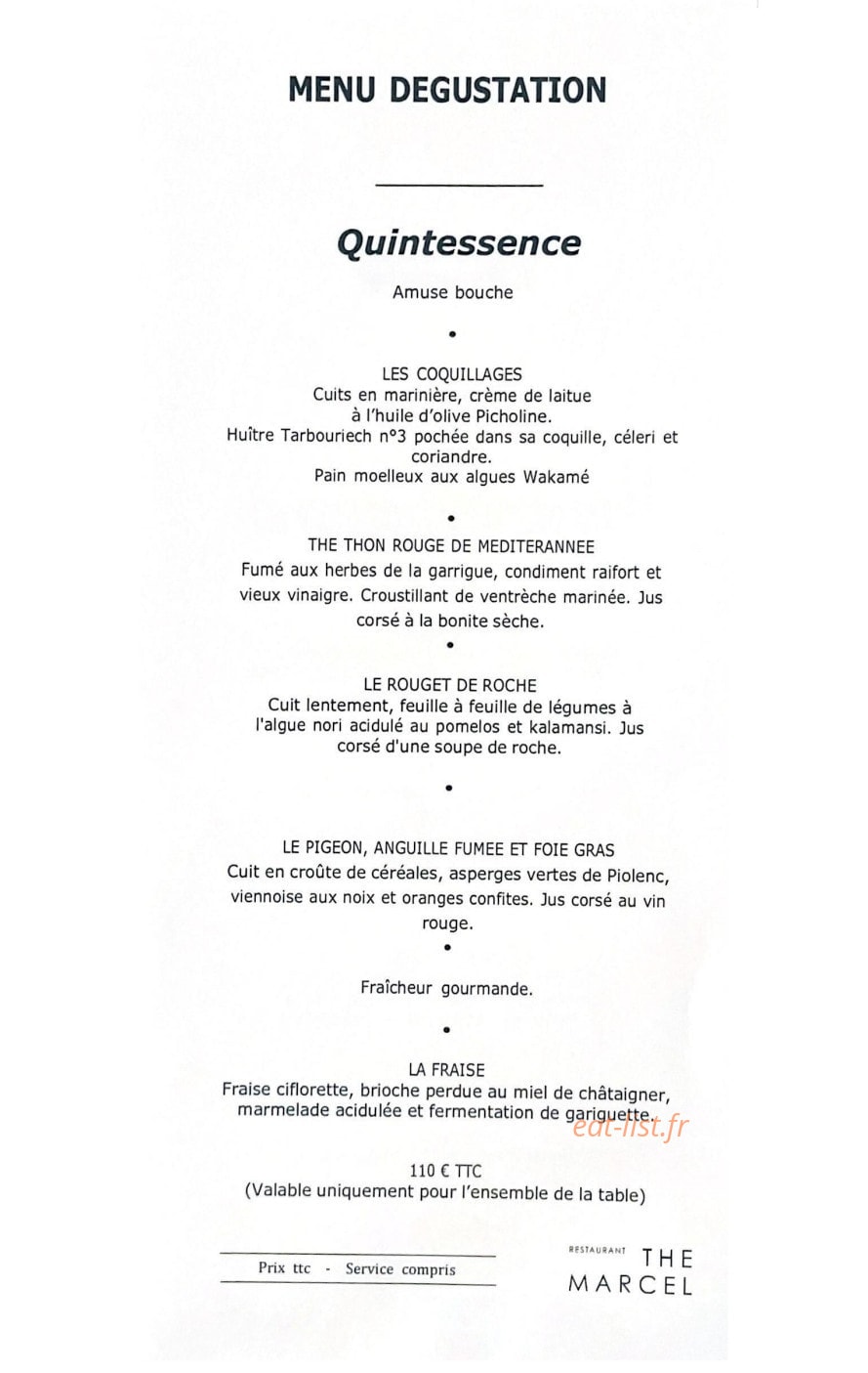The Marcel — carte page 3
