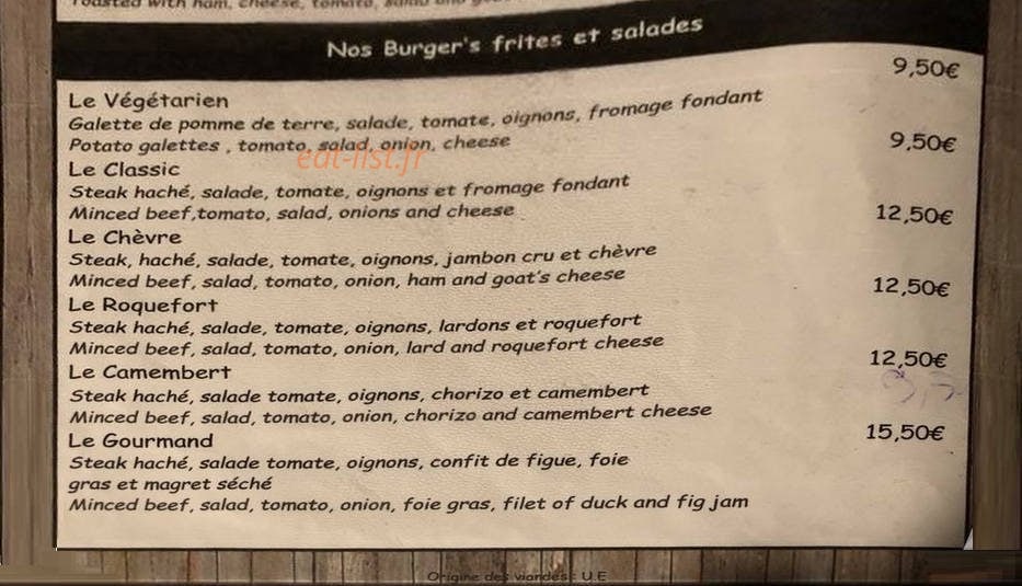 Côté Brasserie — carte page 3