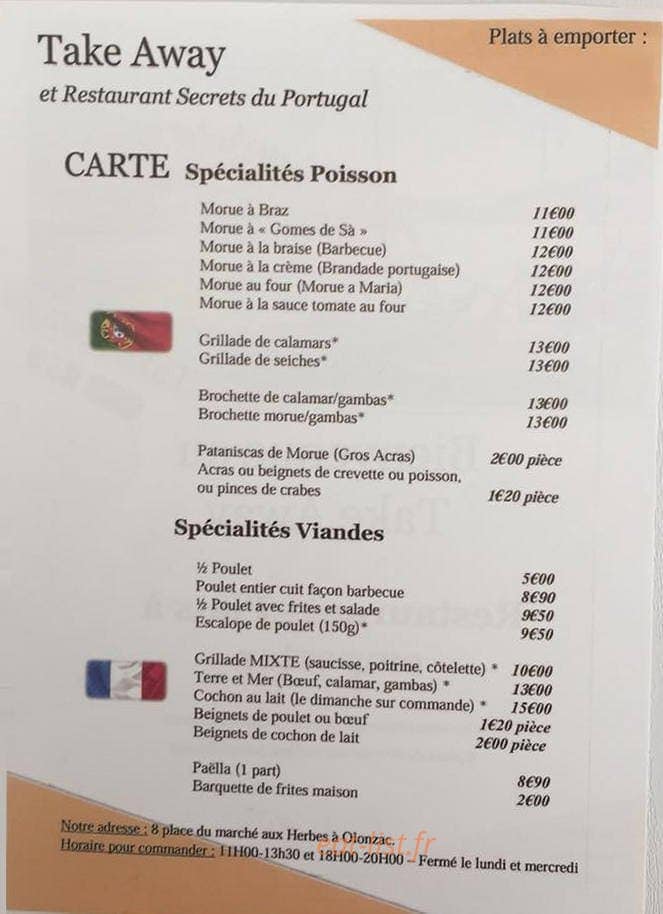 Take-Away — carte page 1