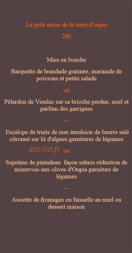 L' Asphodèle — carte page 1