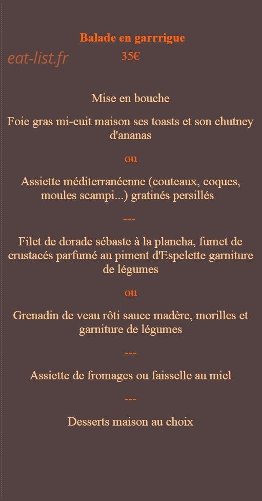 L' Asphodèle — carte page 2
