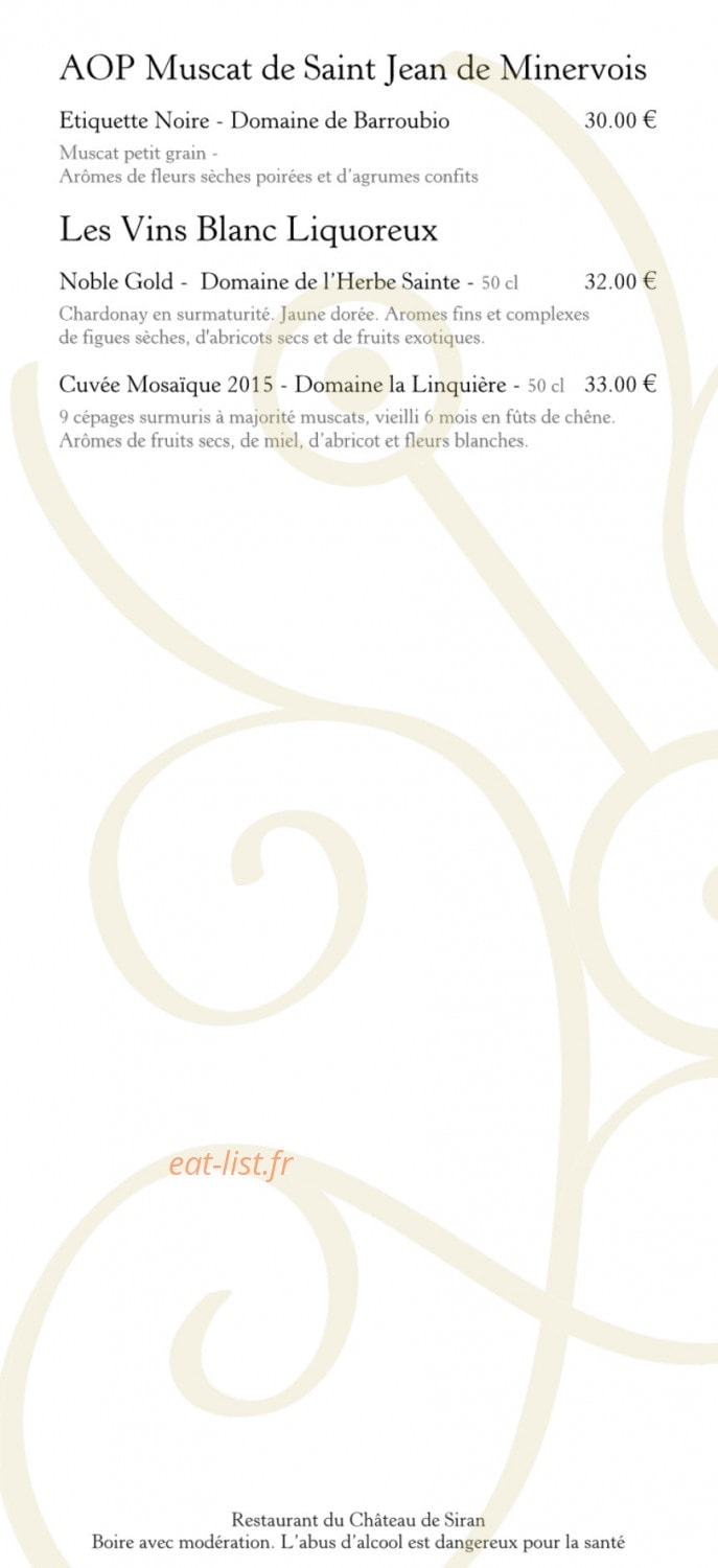 Chateau de Siran — carte page 9