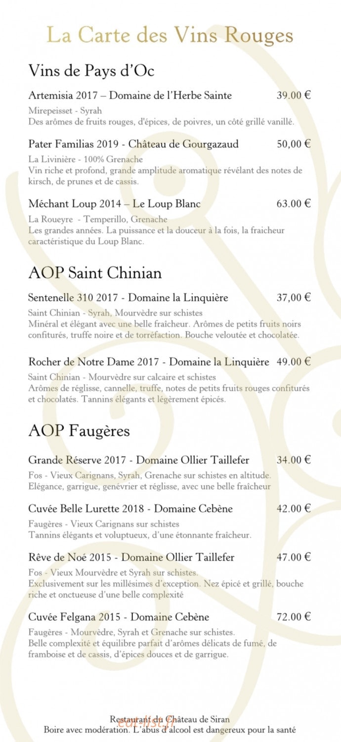 Chateau de Siran — carte page 4
