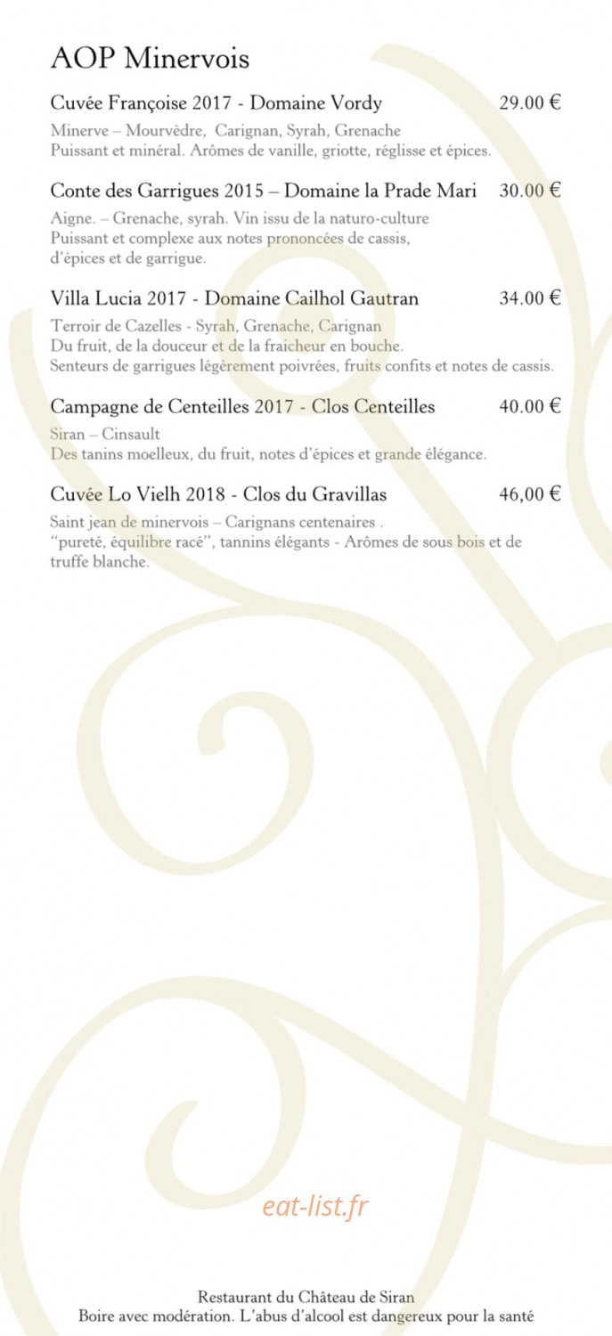 Chateau de Siran — carte page 5