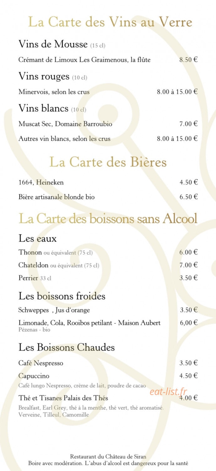 Chateau de Siran — carte page 11