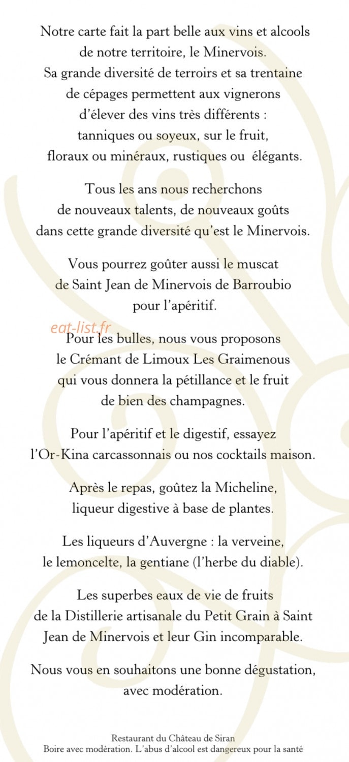 Chateau de Siran — carte page 2