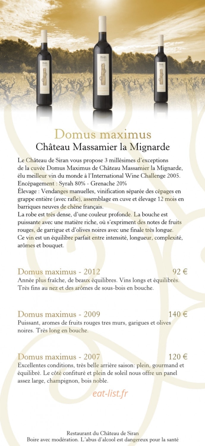 Chateau de Siran — carte page 7