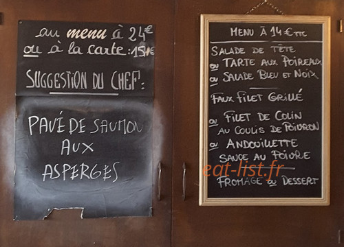 Auberge les Acacias — carte page 1