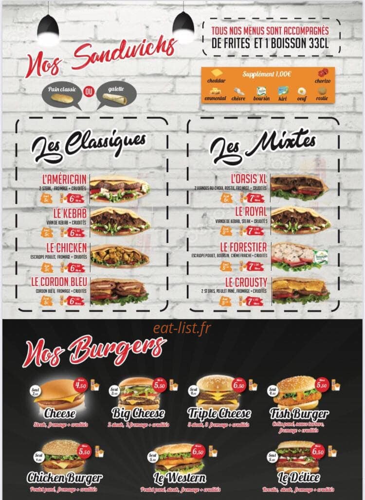 L’Oasis Food — carte page 4