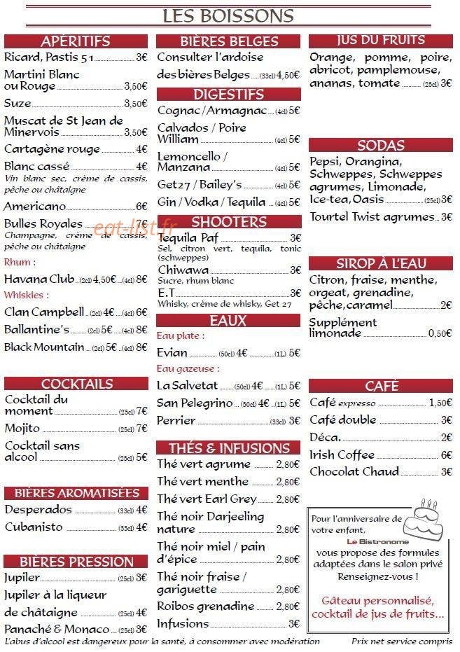 Le Bistronome — carte page 4