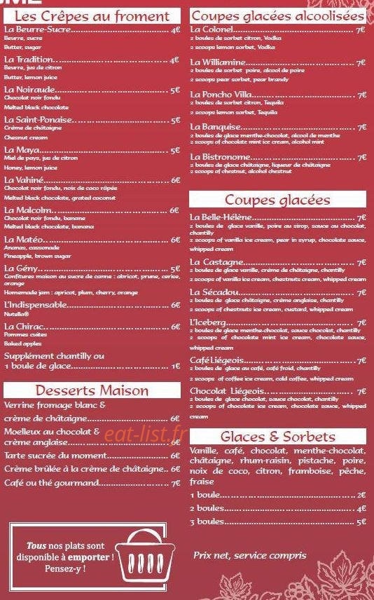 Le Bistronome — carte page 3