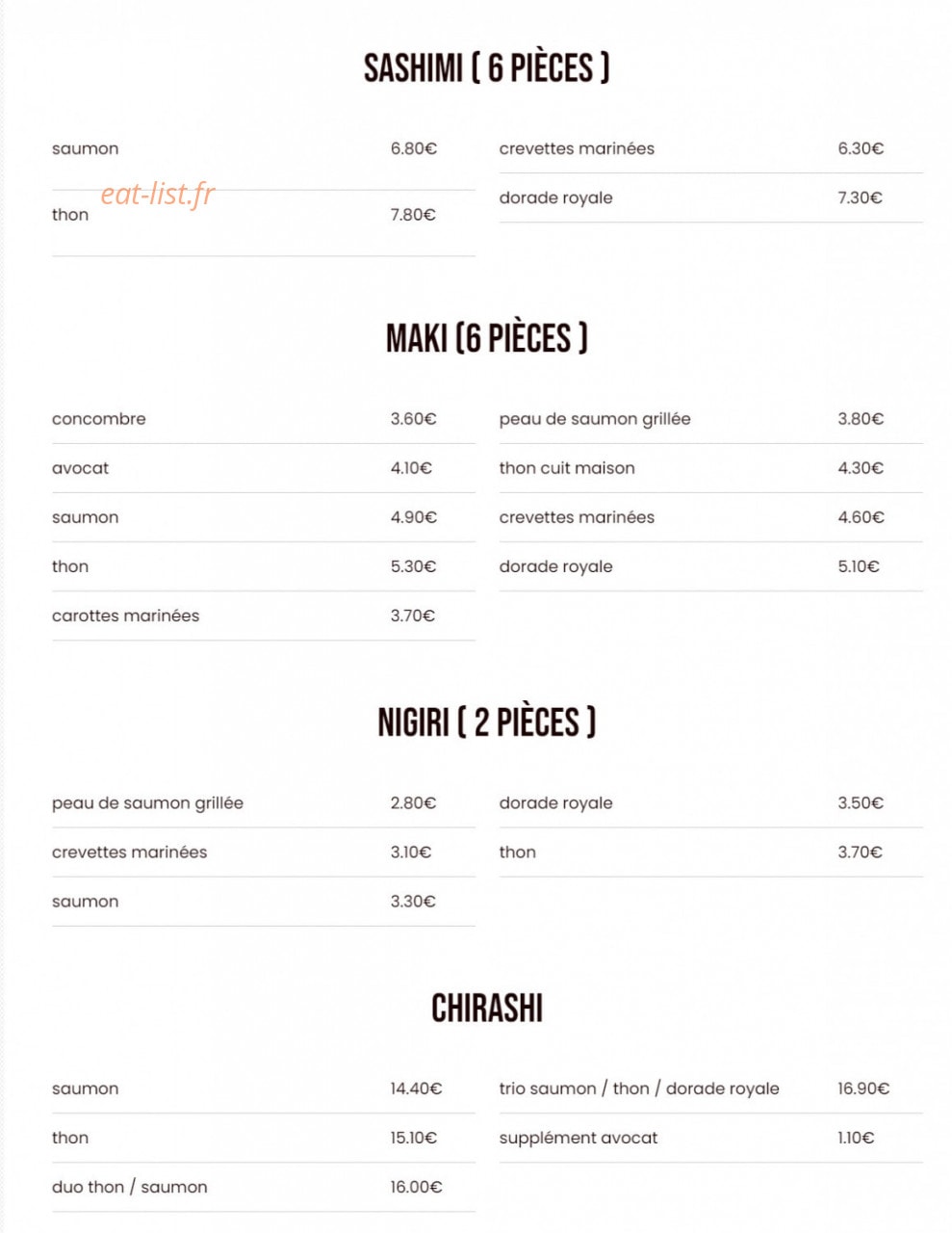 La Suite — carte page 1