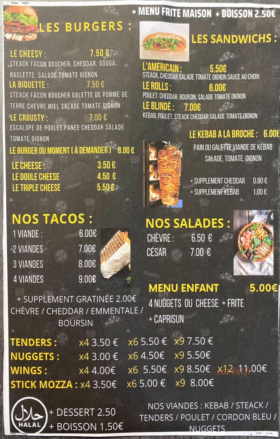 O'Suprem burger — carte page 2